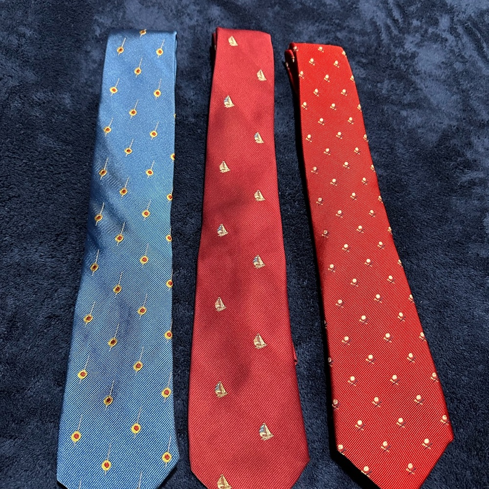 Elegant Men's Tie Set - Blue and Red
